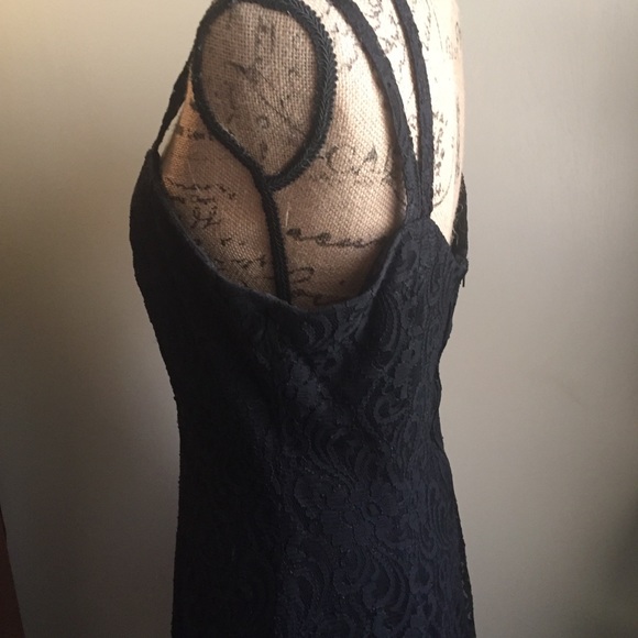 VINTAGE Little Black Dress; Sexy, Lacy Short Dress, Size 8 - Picture 3 of 12